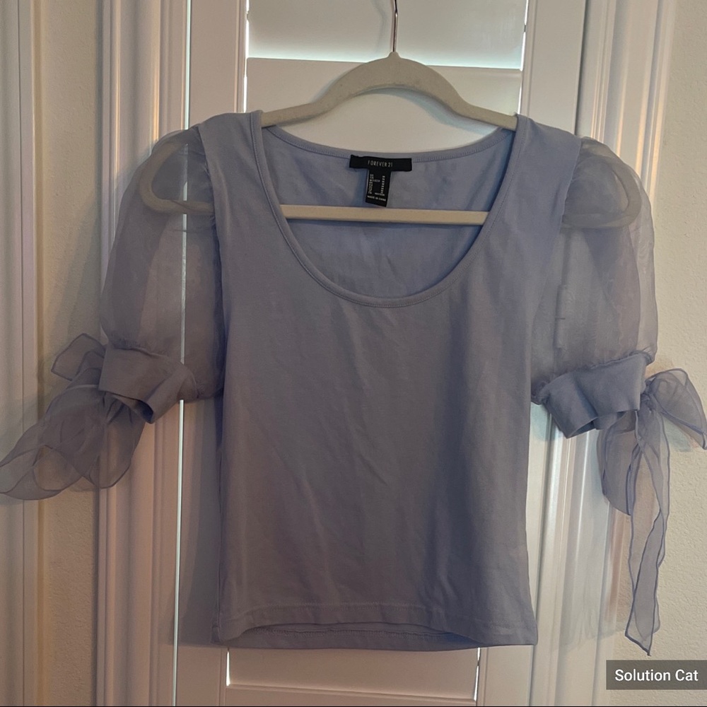 Forever 21 shirt with puff sleeves